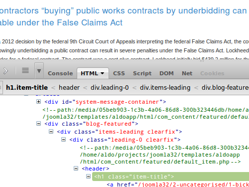 Find Joomla Layout File Path